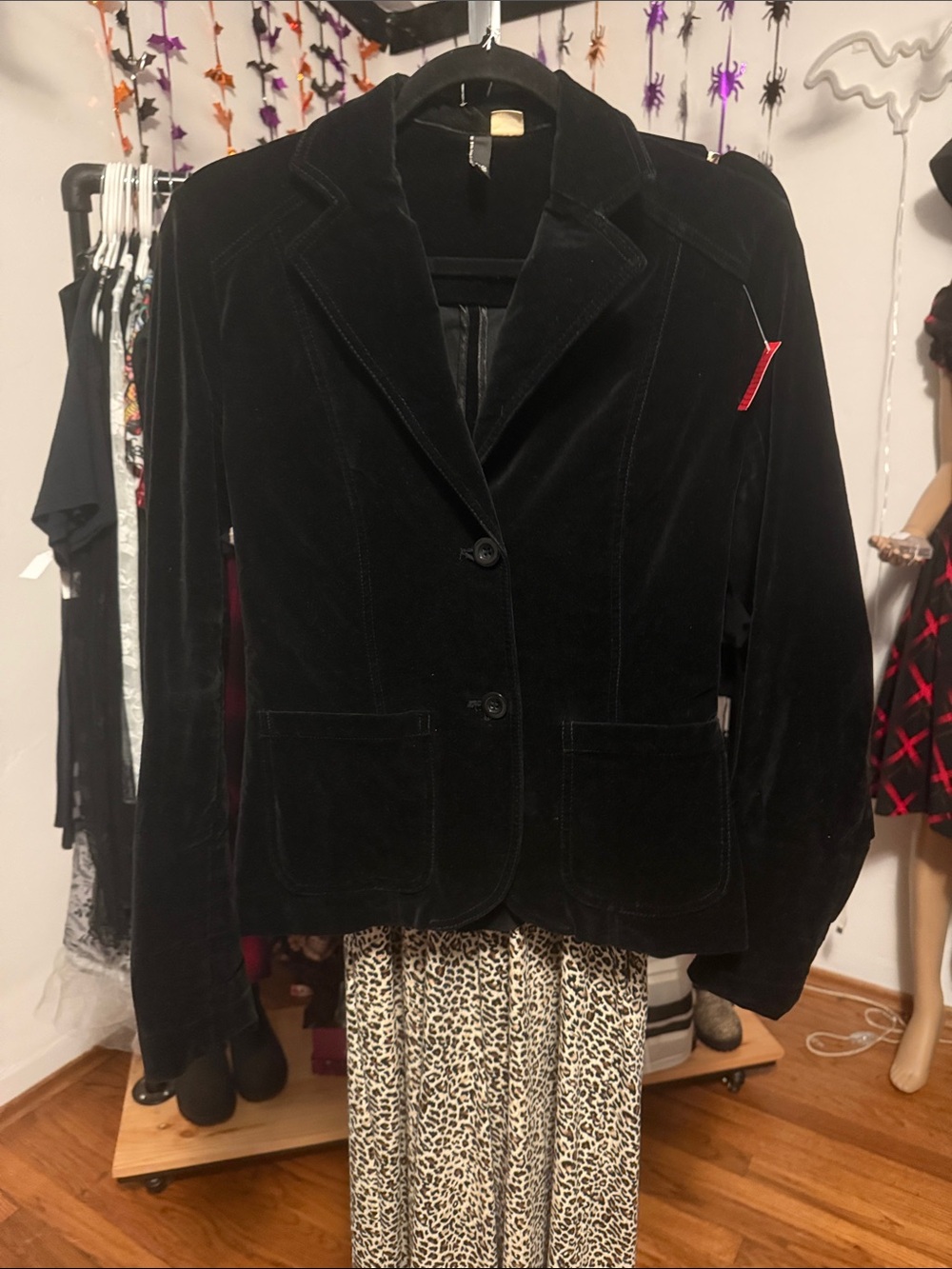 Black Velvet Women's Blazer Jacket - Unbranded